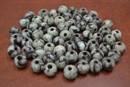 100 Pcs Handmade White Round Glass Beading Beads 12mm