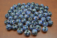 100 Pcs Handmade Blue Round Glass Beading Beads 12mm