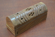 Handmade Carved Incense Burner Wood Box