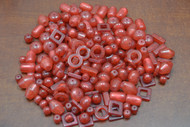 400 Pcs Assort Red Resin Plastic Beading Beads 1/2" - 1 1/4"