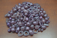 400 Pcs Assort Purple Resin Plastic Beading Beads 1/2" - 1 1/4"