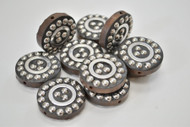 12 Pcs Round Handmade Silver Plated Metal Beading Beads