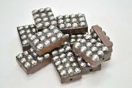 12 Pcs Rectangle Handmade Silver Plated Metal Beading Beads