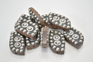 12 Pcs Oval Handmade Silver Plated Metal Beading Beads