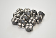 12 Pcs Circle Handmade Silver Plated Metal Beading Beads 5/8"