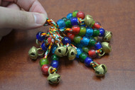 12 Pcs Rusty Iron Metal Jingle Charm Bells With Glass Beads 5/8"
