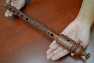 Carved Wood Flute 16"