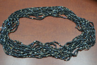 12 Necklaces Black Glass Love Seed Beading Beads 36"