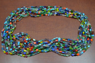 12 Necklaces Multi Colors Glass Seed Beading Beads 36"