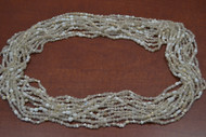 12 Necklaces White Glass Seed Beading Love Beads 36"