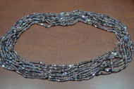 12 Necklaces Purple Glass Seed Beading Love Beads 36"