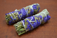 Purple Sinuata California White Sage Smudge Bundle 4"