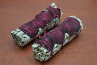 Rose Sinuata California White Sage Smudge Bundle 4"