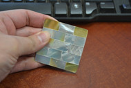 Golden Mother of Pearl Shell Blank Inlay White Back 2 1/4"