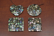 4 Pcs Shape Abalone Shell Blank Inlay Pendants