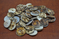 100 Pcs Tiger Cowrie Shell 2 Holes Sewing Buttons 16mm
