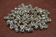 Carved Stripe Ivory Round Beading Buffalo Bone Beads 6mm