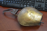 Handmade Rusty Metal Iron Bell With Leather Handler 7"