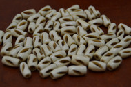 100 Pcs Coffee Brown Carved Buffalo Tube Bone Beads 1/2"