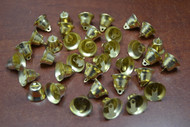 50 Pcs Gold Plated Jingle Christmas Decoration Charm Bells 1/2"
