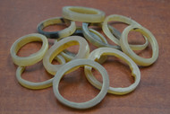 12 Pcs Carved Honey Buffalo Horn Circle Napkin Rings