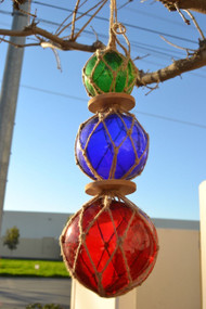 Reproduction Trio Glass Float Fishing Ball Buoy 3" 4" 5"