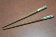 2 Pcs Abalone Shell Wood Hairsticks