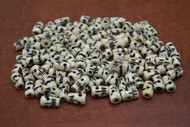 100 Pcs Brown Tibetan Buddhish Skull Buffalo Bone Beads 1/2"