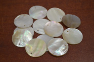 12 Pcs White Mother of Pearl Shell Blank Charms