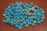 Dyed Aqua Blue Round Bone Beads 10mm