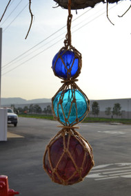 Reproduction Trio Glass Float Fishing Balls 5" 6" 8"