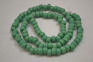 100 Pcs Shamrock Green Pony Crow Glass Beads