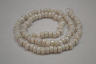 100 Pcs Pearl White Pony Crow Glass Beads