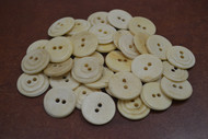 50 Pcs Circle Round Brown Bone Sewing Buttons 1"