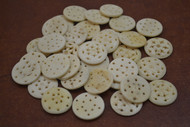 100 Pcs Stripe Round Brown Buffalo Bone Sewing Buttons 20mm