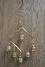 Handmade Rusty Iron Metal Bells Windchime