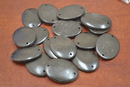 50 Pcs Chocolate Oval Brown Buffalo Bone Sewing Buttons 1 1/4"