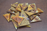 50 Pcs Brown Buffalo Bone Triangle Sewing Buttons 1 1/4"