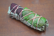 Rose + Eucalyptus Sinuata Sage Smudge Bundle 4"