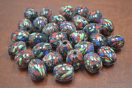 80+ Pcs Oval Tube Assort Colors Lampwork Glass Beads