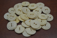 50 Pcs Stripe Circle Round Brown Bone Sewing Buttons 20mm