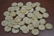 100 Pcs Stripe Round Brown Buffalo Bone Sewing Buttons 15mm