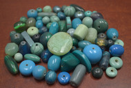 200 Pcs Assort Turquoise & Blue Resin Plastic Beads 1/2" - 1 1/4"