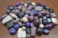 200 Pcs Assort Purple Resin Plastic Beads 1/2" - 1 1/4"