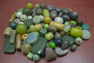 200 Pcs Assort Resin Green Plastic Beads 1/2" - 1 1/4"