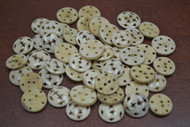 100 Pcs Stripe Round Brown Buffalo Bone Sewing Buttons 5/8"