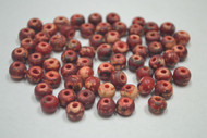 Dyed Red Buffalo Bone Round Beads 8mm