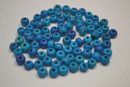 Dyed Blue Round Buffalo Bone Beads 6mm