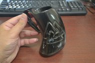 Triangle Buffalo Horn Medieval Drinking Ale Cup 5"