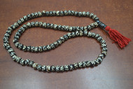 108 Pcs Chocolate Brown Swirl Tibetan Buddhish Buffalo Bone Mala Prayer Beads 6mm